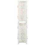 vidaXL Cloison de séparation 5 panneaux Blanc antique 178 5x166cm Bois
