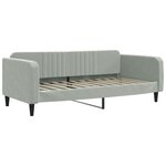 vidaXL Lit de jour avec lit gigogne gris clair 90x200 cm velours