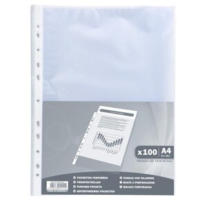 SACH.100 POCH.PERFO A4 PP Grainé 4/100 EXACOMPTA