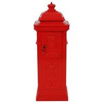 Boîte aux lettres à pilier Aluminium Vintage antirouille Rouge