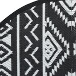 vidaXL Tapis d'extérieur noir Ø160 cm PP