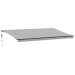 vidaXL Auvent rétractable automatique avec LED anthracite et blanc