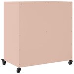 vidaXL Buffet rose 68 5x39x72 cm acier laminé à froid