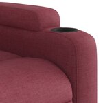 vidaXL Fauteuil inclinable rouge bordeaux tissu