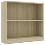 Vidaxl bibliothèque chêne sonoma 80 x 24 x 75 cm aggloméré