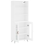 vidaXL Buffet haut Blanc 69 5x34x180 cm Bois d'ingénierie