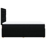 vidaXL Sommier à lattes de lit avec matelas Noir 90x190 cm Tissu