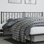 vidaXL Tête de lit métal noir 200 cm