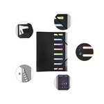 Trieur polypropylène 3 rabats 8 compartiments OPAK Noir x 10 EXACOMPTA