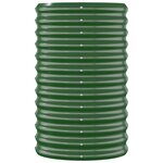 vidaXL Lit surélevé de jardin Acier enduit de poudre 114x40x68 cm Vert