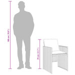 vidaXL Ensemble à manger de jardin et coussins 13 Pièces beige
