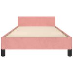 vidaXL Cadre de lit avec tête de lit Rose 100x200 cm Velours