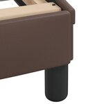 vidaXL Lit avec matelas marron 120x200 cm similicuir