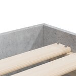 vidaXL Cadre de lit et tiroirs gris béton 75x190 cm bois d'ingénierie