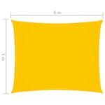 vidaXL Voile de parasol Tissu Oxford rectangulaire 5x6 m Jaune