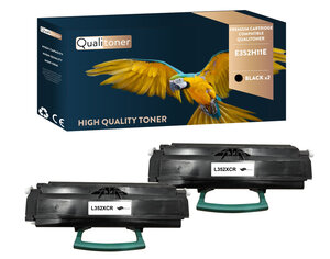 Qualitoner x2 toners e352h11e noir compatible pour lexmark