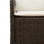vidaXL Chaises de jardin avec coussins lot de 2 marron résine tressée