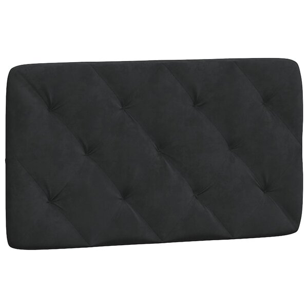 vidaXL Coussin de tête de lit noir 90 cm velours