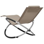 vidaXL Chaise longue pour enfants Acier Taupe