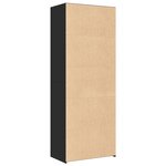 vidaXL Buffet haut noir 70x41x185 cm bois d'ingénierie