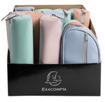 Trousse aquarel gomme 3 formes et 4 couleurs assorties - x 18 - exacompta
