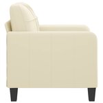 vidaXL Fauteuil Crème 60 cm Similicuir