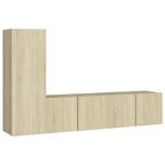 vidaXL Ensemble de meubles TV 3 Pièces Chêne sonoma Bois d'ingénierie