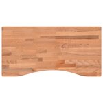 vidaXL Dessus de bureau 80x(36-40)x1 5 cm bois massif de hêtre
