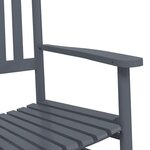 vidaXL Chaises à bascule sièges incurvés lot de 2 gris peuplier massif