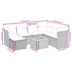 vidaXL Salon de jardin avec coussins 8Pièces mélange beige résine tressée