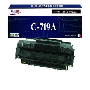 T3AZUR - Toner compatible avec Canon 719A pour Canon MF-411DW MF-416DW MF-418X MF-419X Noir - 2 300p