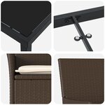 vidaXL Ensemble de salle à manger de jardin 7 pièces avec coussins marron poly rotin