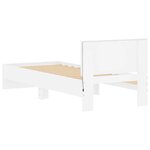 vidaXL Cadre de lit avec tête de lit et lumières LED blanc 75x190 cm