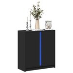 vidaXL Buffet avec LED noir 77x34x85 cm bois d'ingénierie