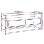vidaXL Meuble TV noir 100x35x45 cm bois d'ingénierie