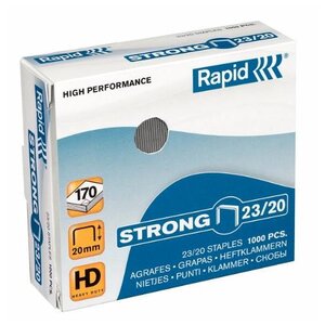 Boîte de 1000 agrafes Strong 23/20, galvanisé RAPID