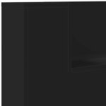 vidaXL Armoire tête de lit avec LED noir 180x16 5x103 5 cm