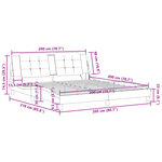 vidaXL Cadre de lit sans matelas cappuccino 200x200 cm similicuir