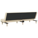 vidaXL Canapé-lit crème tissu