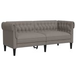 vidaXL Ensemble de canapés 2 Pièces taupe tissu