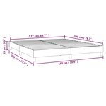 vidaXL Cadre de lit Gris foncé 180 x 200 cm Tissu