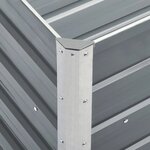 vidaXL Lit surélevé de jardin Acier galvanisé 240x40x77 cm Gris
