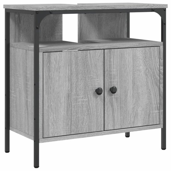 vidaXL Armoire lavabo de salle de bain sonoma gris 60x30x60 cm