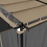 vidaXL Tonnelle avec parois en filet taupe 6x3 m acier