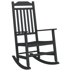 vidaXL Chaise à bascule Noir 65 x 84 x 114 cm Polyéthylène