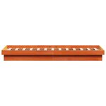 vidaXL Cadre de lit à LED cire marron 135x190 cm bois de pin massif
