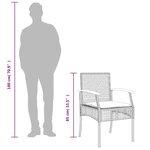 vidaXL Ensemble à manger de jardin coussins 7Pièces Noir Résine tressée
