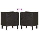 vidaXL Tables de chevet 2 Pièces noir 40x33x46 cm bois de manguier solide