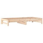 vidaXL Lit coulissant 2x(90x190) cm Bois de pin massif