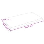 vidaXL Dessus de table bois massif traité bordure assortie